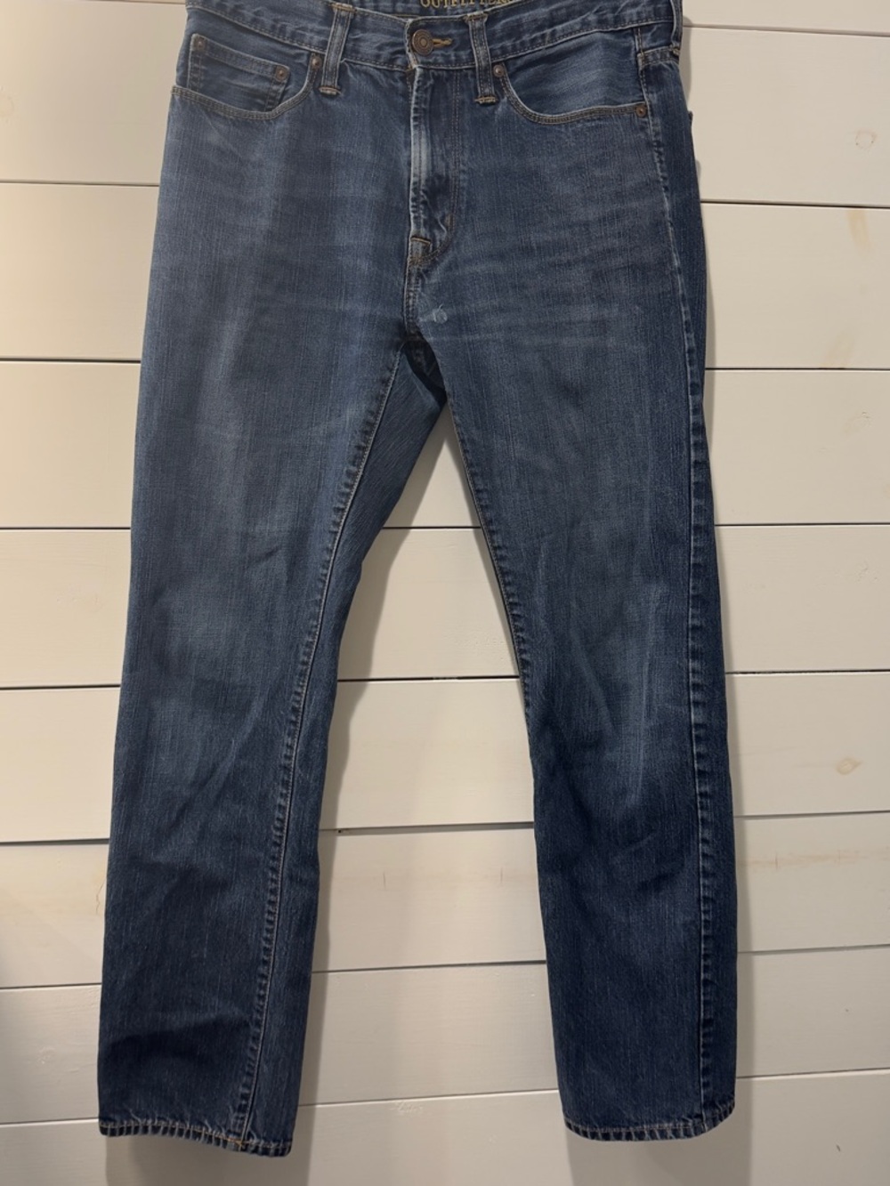 American Eagle Outfitters Straight Jeans in Dark Blue Wash